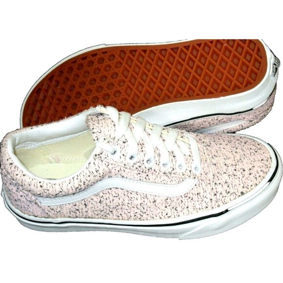 Vans Women's Old Skool Boucle Pink Speckle True White Canvas shoes Size 6 NIB - Picture 4 of 5